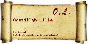 Országh Lilla névjegykártya